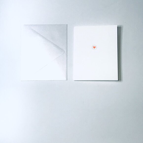 Set of 4 Cards - Blank Folded Cards - Hand Stamped - 100 % Recycled Paper - Picture 3 of 3